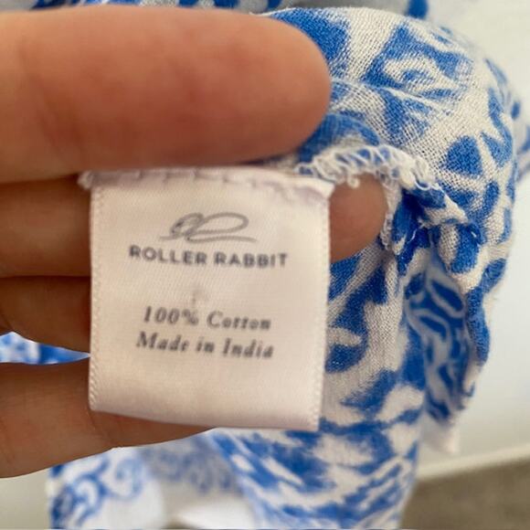 Roller Rabbit Athena Gaetan Dress White Embroidered Puff Sleeve Women's Small - Picture 10 of 12